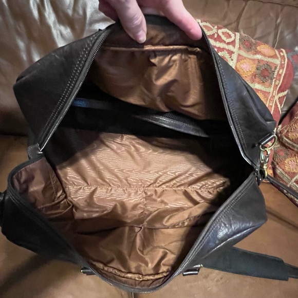 LAND Leather Large Bag Overnight Travel Duffel - Picture 6 of 14